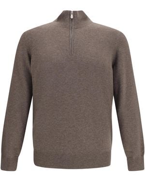Brunello Cucinelli Cashmere Sweater Kashmir/Capra Hircus - Gray