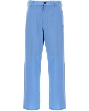Marni Logo Embroidery Trousers - Blue