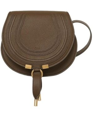 Chloé Dark Khaki Mini Marcie Bag - Brown