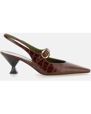 MARIA LUCA With Heel Calfskin Leather - Brown