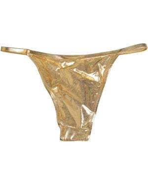 Dolce & Gabbana Tone Polyester Bikini Bottom Logo Swimwear Elastane Clothing - Natural