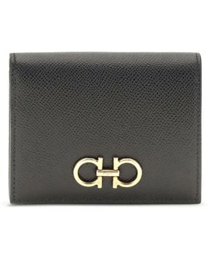 Ferragamo Calfskin Wallet Calf Leather Bos Taurus - Gray