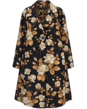 Dolce & Gabbana Brocade Coat - Black