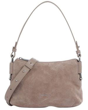 Coccinelle Shoulder Bag Cowhide Leather - Grey