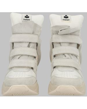 Isabel Marant Sneakers Balskee Wedge Leather Sneakers - Natural