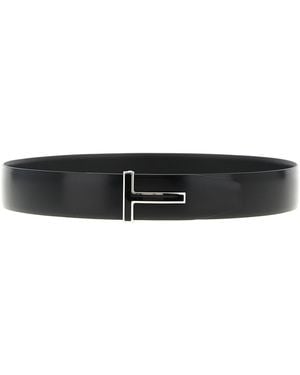 Tom Ford Shiny Leather Belt - Black