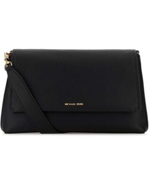 Michael Kors Leather Nessa Crossbody Bag - Black