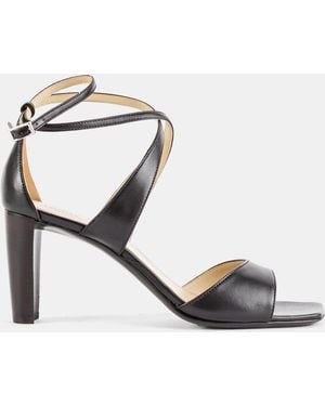 Lemaire Cross-Strap Lamb Nappa Leather Sandals Cross 80 - Brown