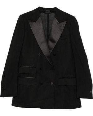 Tom Ford Jacket Double-Breasted Wool - Black