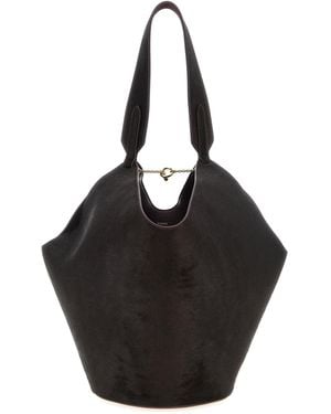 KHAITE Calfskin Tote Bag - Black
