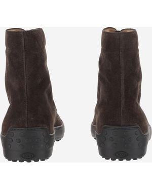 Tod's Ankle Boots Suede Calfskin - Black