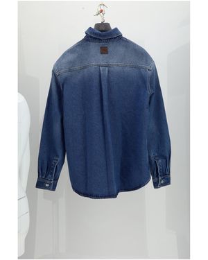 Dior Dior Laser-Print Denim Jacket - Blue