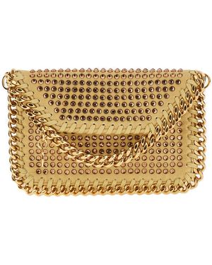 Stella McCartney Embellished Polyester Falabella Card Holder - Metallic