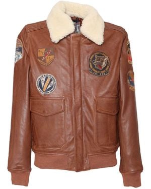 Schott Nyc Leather Jacket - Brown