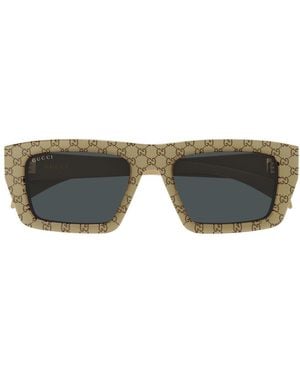 Gucci Gg2020S Linea Institutional Logo Acetato Riciclato Sunglasses - Natural
