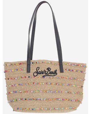 MC2 Saint Barth Shopping Bag Raffia Shoulder - Natural