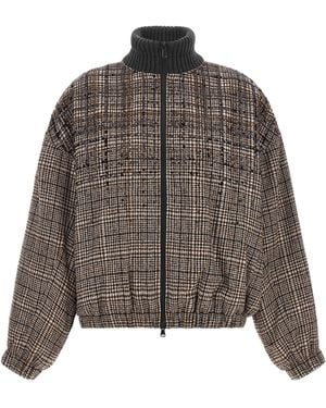 Brunello Cucinelli Alpaca Leather Bomber Clothing - Brown