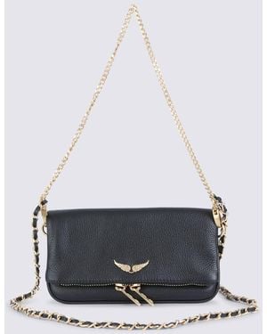 Zadig & Voltaire Leather Rock Nano Shoulder Bag - Black