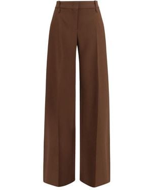 Ermanno Scervino Brown Viscose Casual Trousers