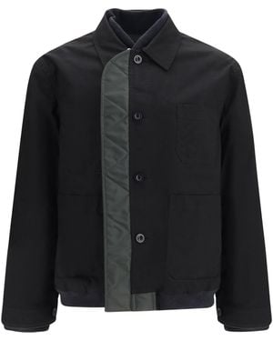 Sacai Nylon Ripstop Twill Bomber Jacket - Black