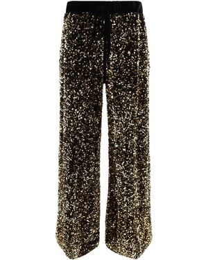 Ella Velvet Trousers With Sequins Polyamide - Black