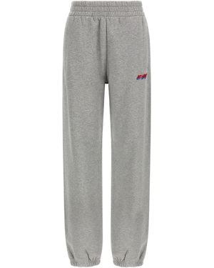 Off-White c/o Virgil Abloh Logo Embroidery Sweatpants - Gray