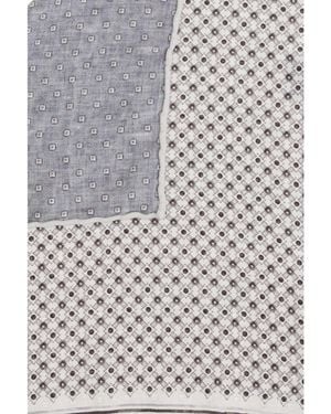 Brunello Cucinelli Silk Pochette Scarf - Gray