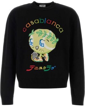 CASABLANCA Wool Sweater - Black