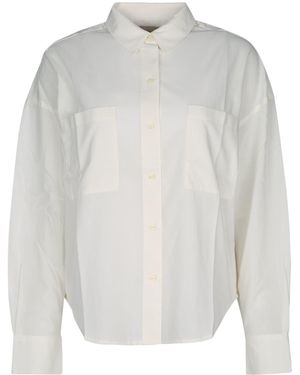 Calvin Klein Cotton Voile Ls Shirt - White