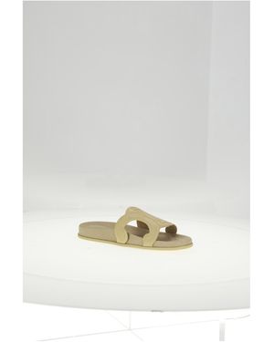 Celine Slide Triomphe 10 Sandal - White