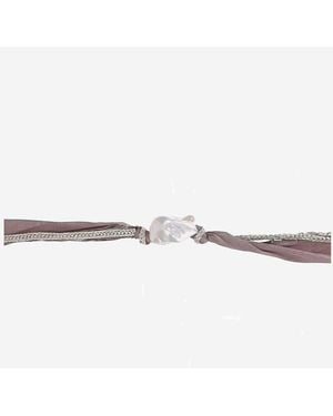 Mela Silk Bracelet With Pearl Natural Fiber - Multicolor