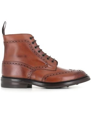 Tricker's Lace-Up Boot Stow - Brown