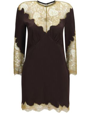 The Attico Lace Mini Dress - Black