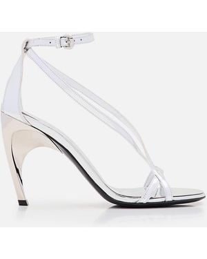 McQueen Sandal W/Metal Heel - White