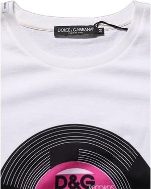 Dolce & Gabbana D&G We Love Japan Print Cotton T-Shirt - White