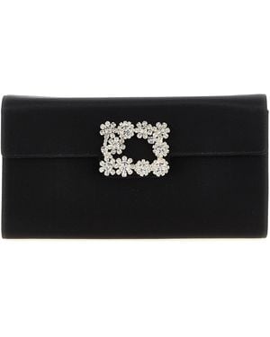 Roger Vivier Efflorescence Clutch - Black