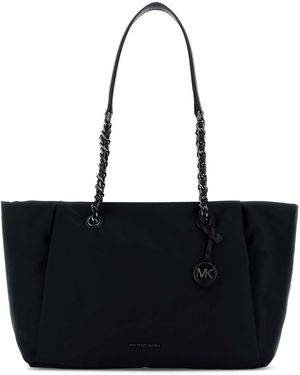 Michael Kors Nylon Small Georgia Shopping Bag - Black
