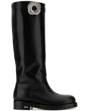 Mach &amp; Mach Leather Galaxy Riding Boots - Black