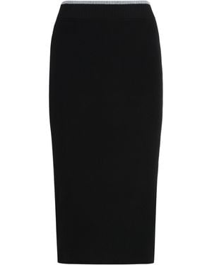 Pinko Nuova Guinea Ribbed Knit Skirt - Black