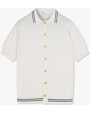 Doppiaa Aagar Knitted Poloshirt Knitwear - White