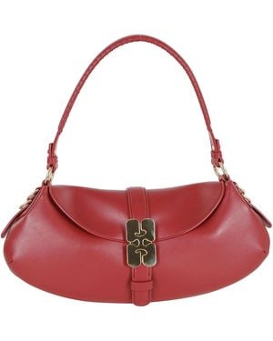 Ganni Kat Baguette Shoulder Bag - Red
