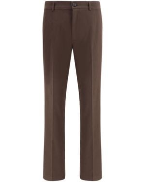 Burberry Cotton Chino Pants - Brown
