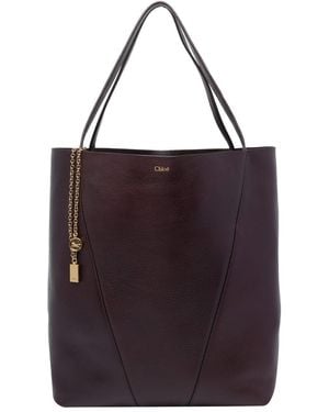 Chloé Chloe Spin Tote Bag - Purple