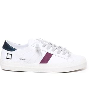 Date Genuine Leather Low-Top Trainers - White