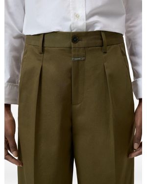 Closed Cotton Trousers - Green
