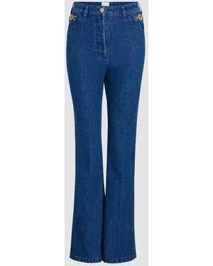Patou Flared Denim Pants - Blue