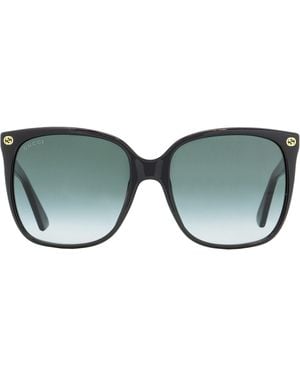 Gucci Square Sunglasses Gg0022S 001 57Mm 0022 Plastic (Acetate) - Black