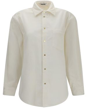 DARKPARK Anne Corduroy Shirt Cotton; Elastane - White