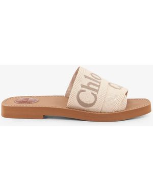 Chloé Woody Linen Sandals - Multicolour