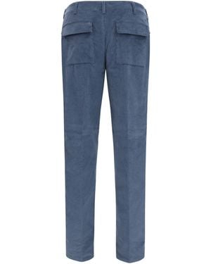 Etro Roma Stretch Cotton Corduroy Trousers - Blue